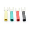4pcs Pure copper open 6mm DCC power test socket U-shaped wiring fork 4mm socket banana socket plug Connector terminal red black ► Photo 2/6
