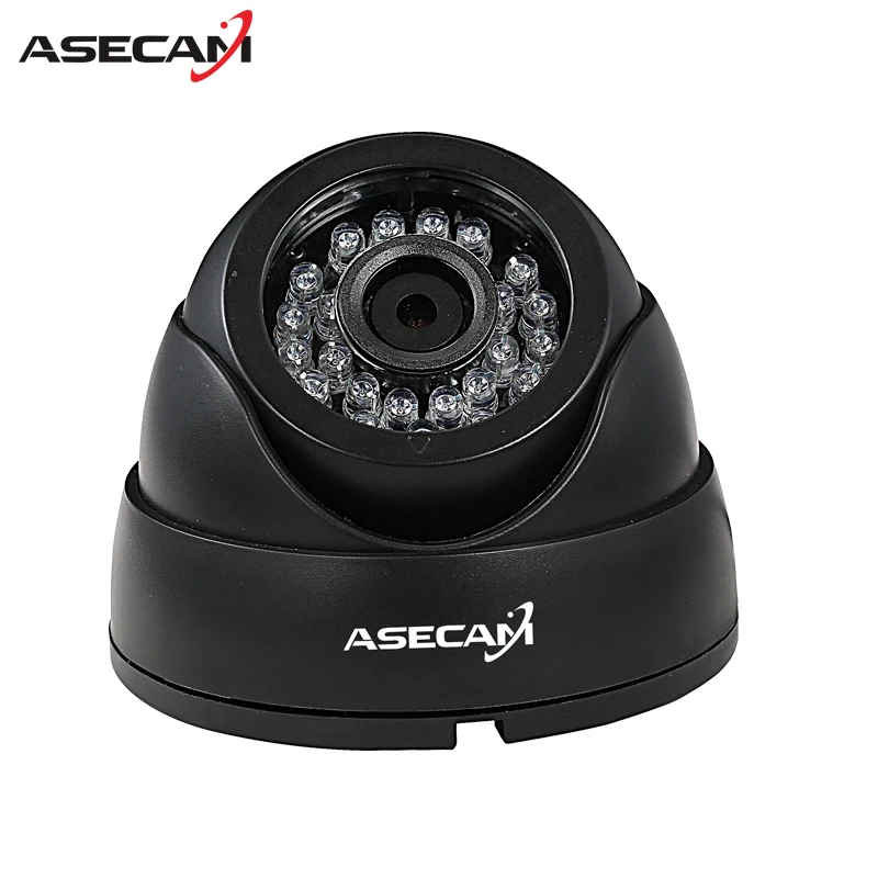 

HD 720P IP Camera Onvif Black Indoor Dome WebCam CCTV Infrared Night Vision Security Network Smart home 1MP POE Surveillance