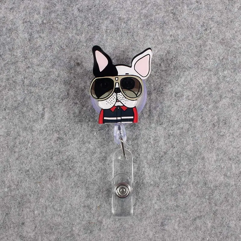 15 Kind Style Cute Funny Dog Retractable Creative Badge Reel Students Nurse Exhibition Enfermera Name Card Chest PVC Card Holder
