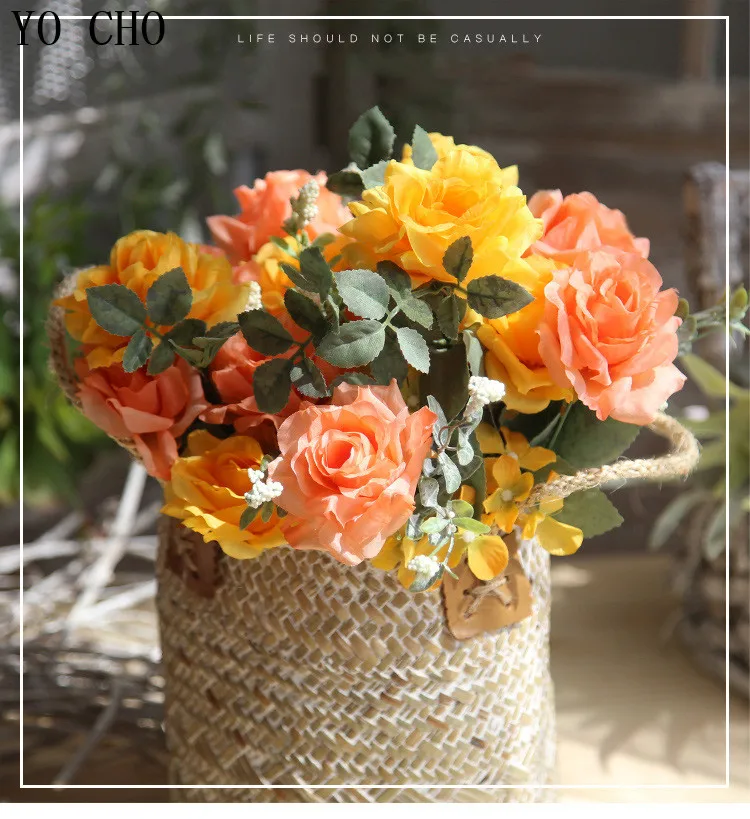 5 head roses simulation flowers 5