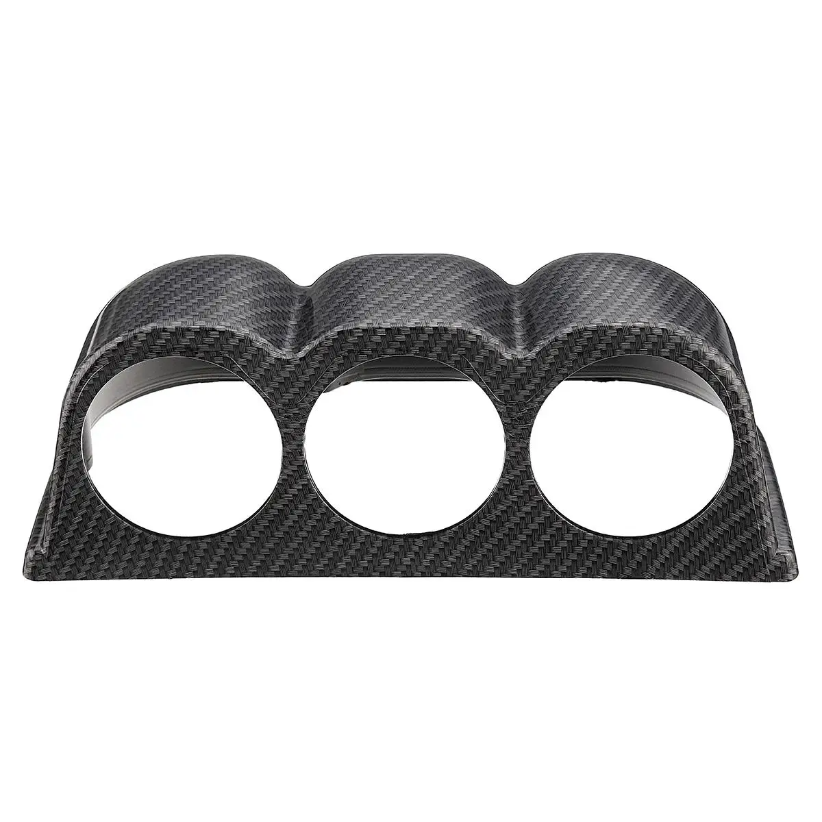 Carbon Look 2,3" 60 мм Универсальный Автомобильный прибор с 3 тройными отверстиями для приборной панели, держатель для стручка, прочный автомобильный приборный метр с 3 отверстиями, держатель для крепления - Цвет: Carbon Look