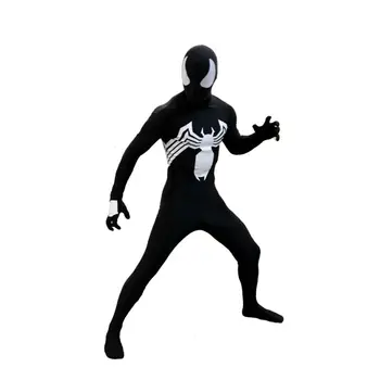 

Black Venom Symbiote Spiderman Costume Kids and Adults Spandex Zentai Suit for Halloween