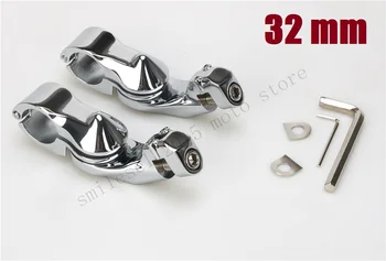 

Motorcycle 32mm Chromed Short Angled Adjustable Highway Peg Mount bracket For Harley motorcycle