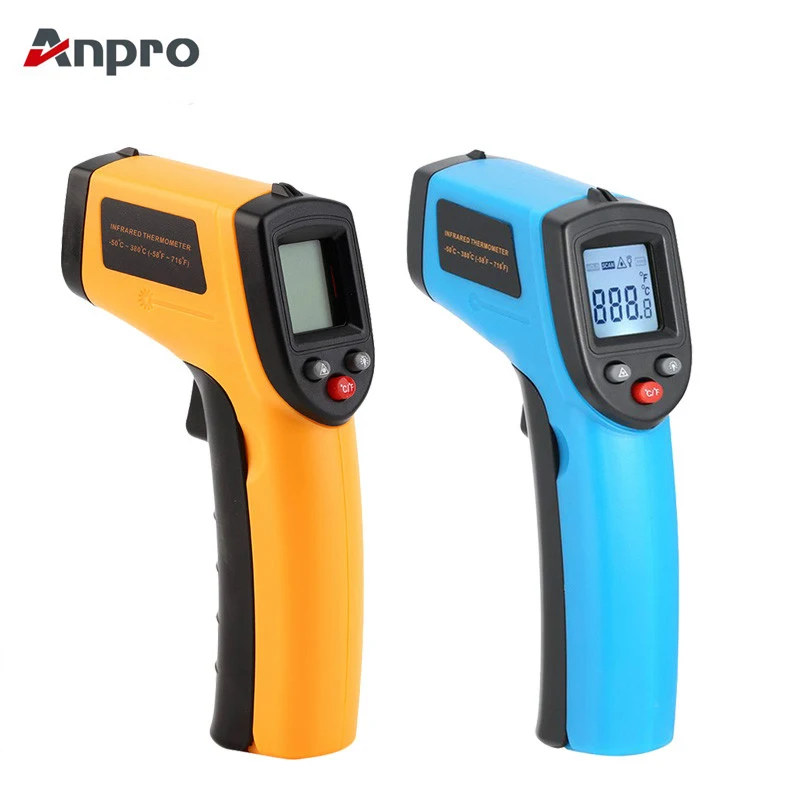 

Anpro GM320 GM550 Digital Infrared LCD Thermometer Non-Contact Temperature Meter Pyrometer IR Laser Temperature Gun Pyrometer