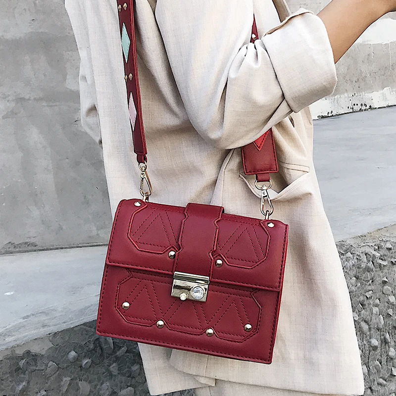 Роскошная сумка, Новая модная женская квадратная сумка, качественная женская дизайнерская сумка из искусственной кожи, сумка через плечо со стразами
