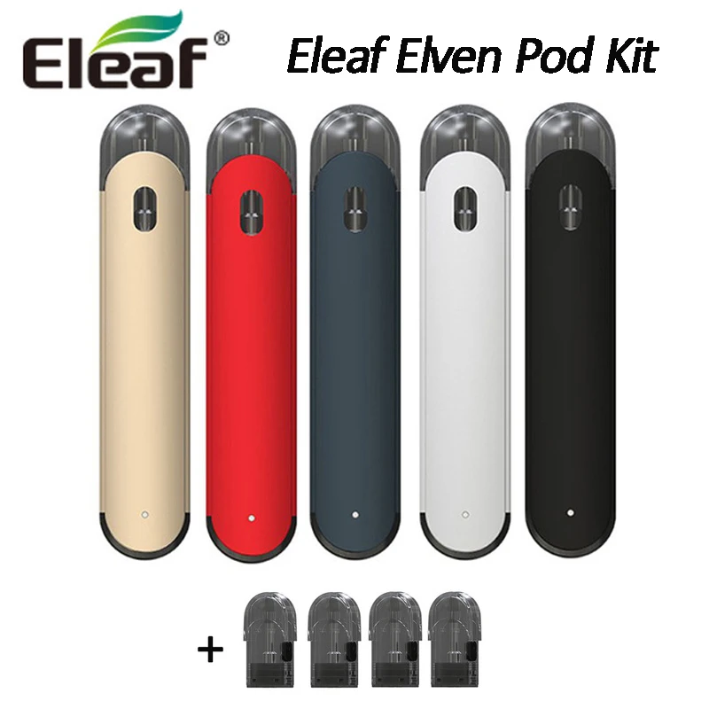 Оригинальный Eleaf Elven Pod Kit Vape System встроенный аккумулятор 350 мАч 1 6 мл Бак 4 шт.