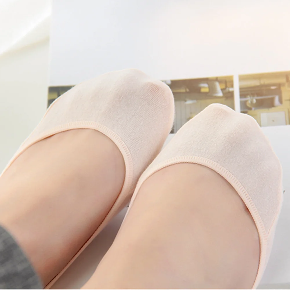 5 Pairs of Cotton Toe Topper Liner Socks Multicolor-05