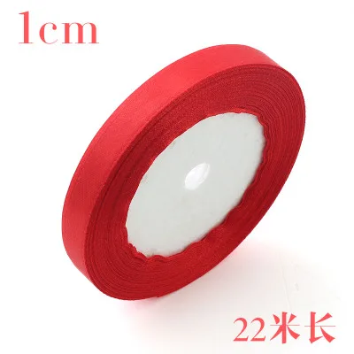 3-6-10-15-20-25-40-50 мм красные шелковые атласные ленты для свадьбы, дня рождения, Подарочная коробка для упаковки конфет, упаковочные ленты - Цвет: 10mm