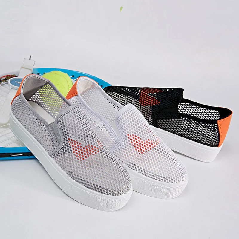 Summer Breathable Casual Shoes Women Flats Low Top Slip On Women Loafers Flat Heel Monster Shoes zapatos de mujer XZ37 Women's Shoes