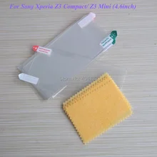 500 шт./лот ультра-прозрачная Защита экрана для Sony Xperia Z3 Compact пленка Z3 Миниатюрный Сотовый Телефон