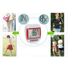 New Multi-Function Electronic Waterproof Pedometer Calories Counter Digital Running Step Counter With Large LCD Display Red