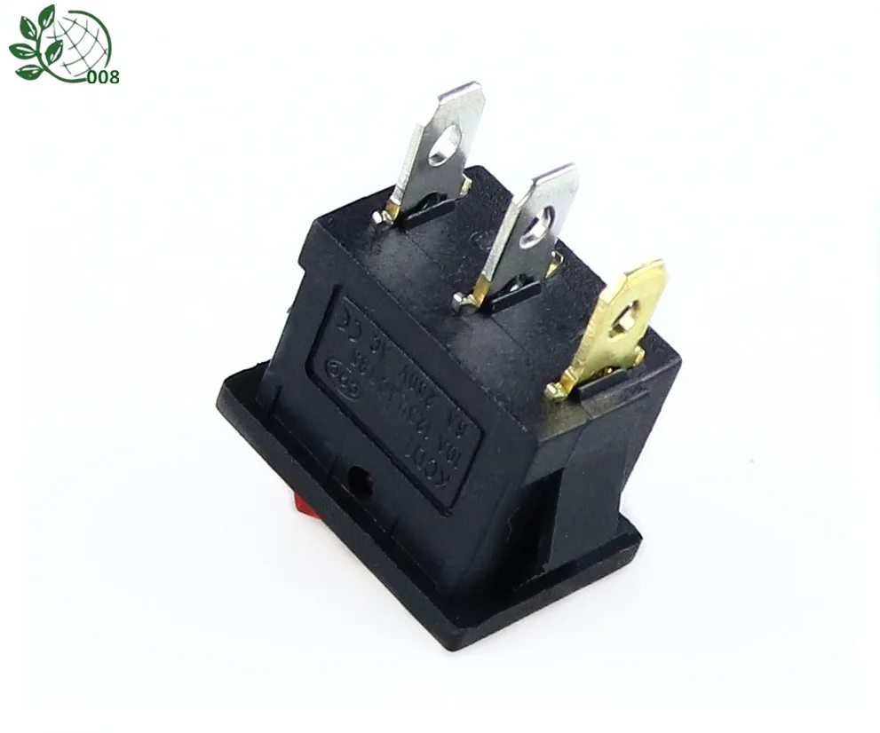 5Pcs Red illuminated LED Rectangle Rocker Switch Car Dash Automotive 12V