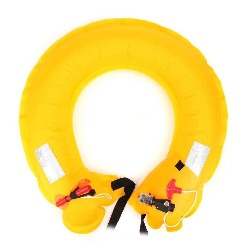 Желтый hobbylan Взрослый водонепроницаемый портативный спасательный жилет с поясом автоматический ручной надувной плавательный