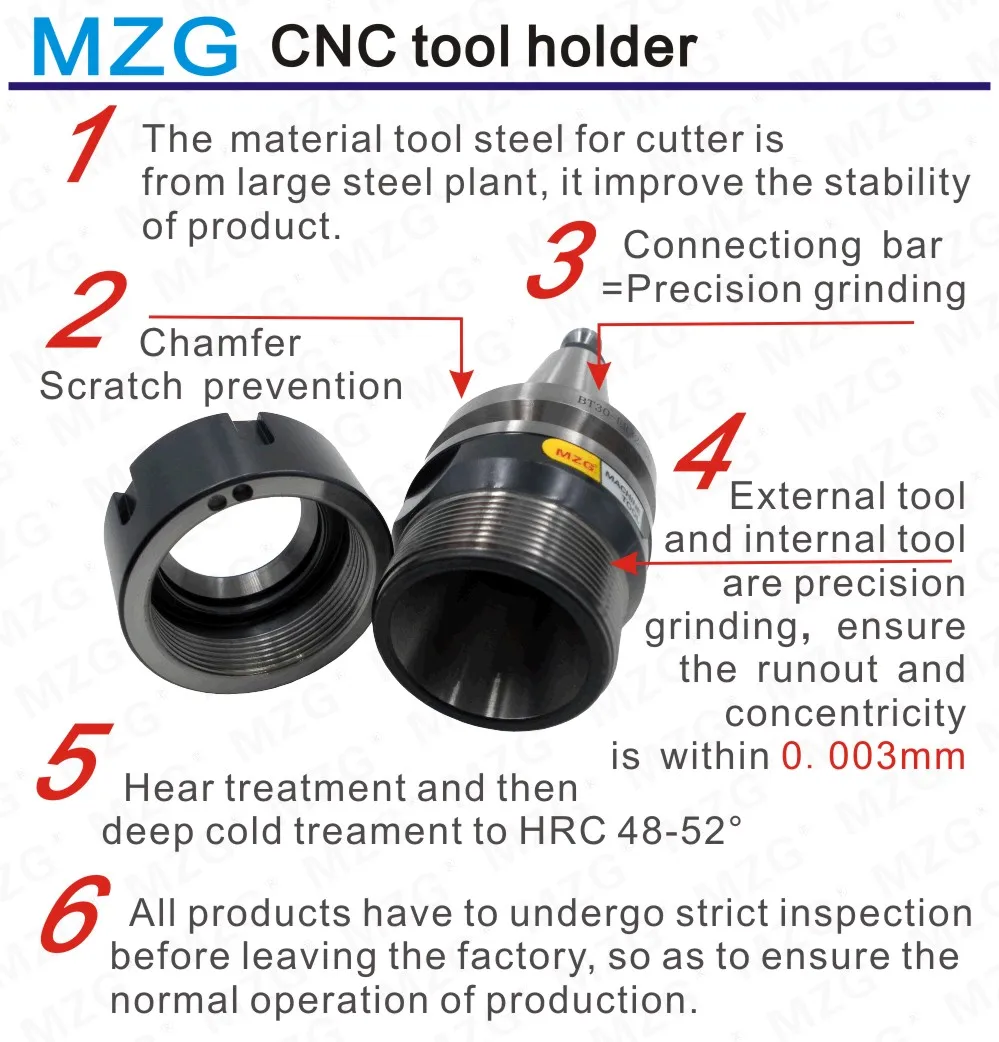 MZG C10-ER11A-100 Тип расширение фрезы Инструменты для фрезерования Обрабатывающие инструменты Вертикальный фрезерный сверлильный хвостовик