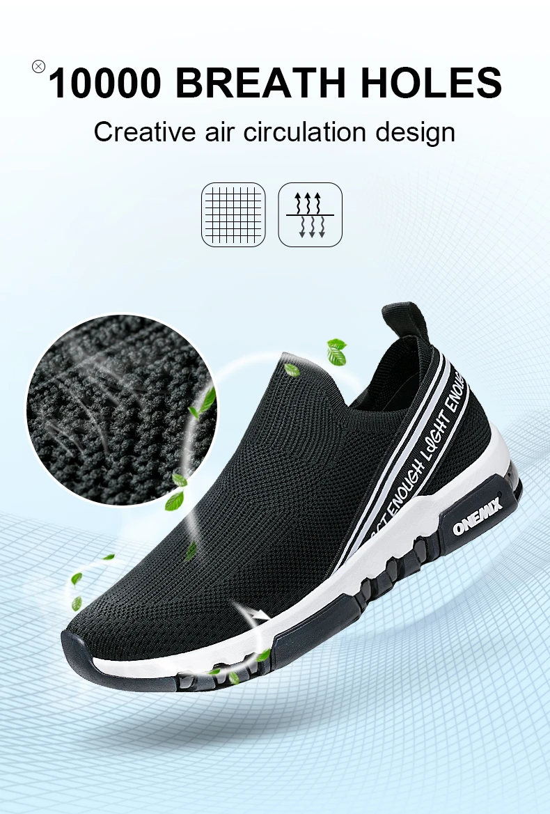 ONEMIX, спортивная обувь, мужские кроссовки для бега, дышащие сетчатые уличные носки для бега, обувь с мягкой подушкой, кроссовки для ходьбы