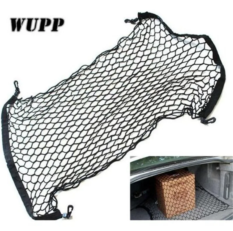 

WUPP WUPP SUV Car Trunk Organizer Boot Luggage Cargo Net 4 Plastic Hook Car Cargo Storage Elastic Car Cargo Net Net 100X70CM