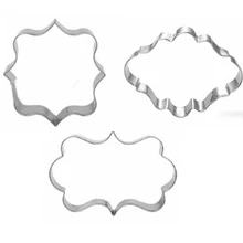 3 шт. из нержавеющей стали печенье резак для украшения рамки набор форма для свадебного торта дома кухня узорная выпечка Кондитерские инструменты плесень