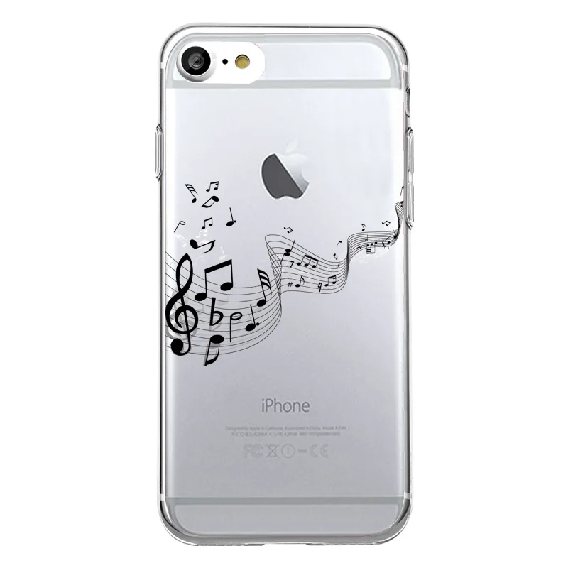 Модный мультяшный Музыкальный Чехол для Iphone X XS чехол для MAX XR для iPhone 7 8 6 6S Plus 5 5S SE прозрачный мягкий ТПУ чехол для телефона с логотипом - Цвет: A000147