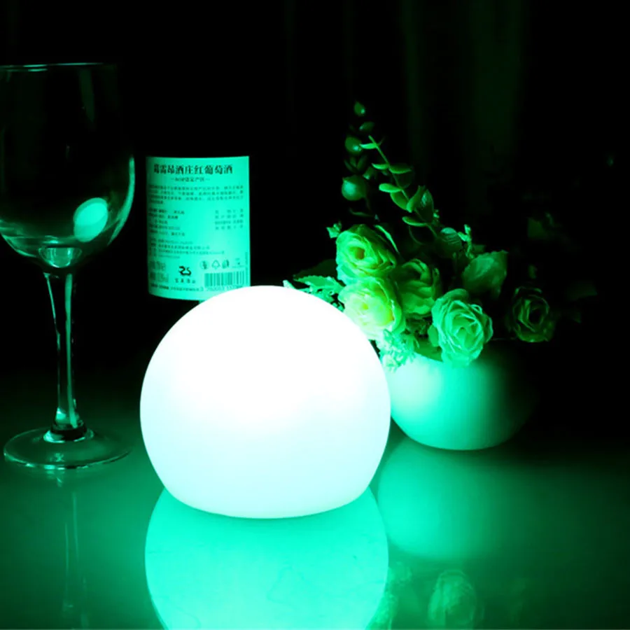 BEIAIDI 1 шт. USB перезаряжаемый светящийся шар, лампа для настроения с пультом дистанционного управления, прикроватный ночник, светильник, 16 цветов, уличная лампа