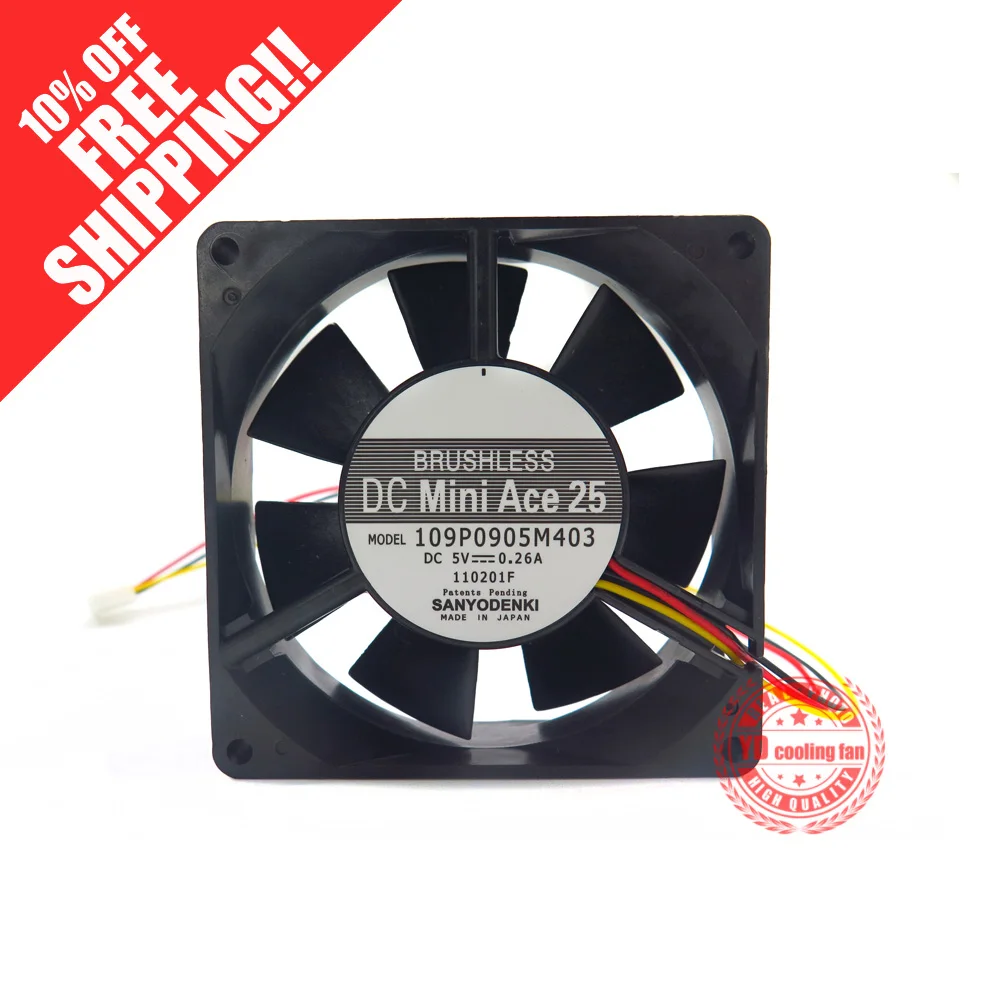 

Новый вентилятор охлаждения SANYO DENKI SAN ACE 9 см USB 5V 109P0905M40 3