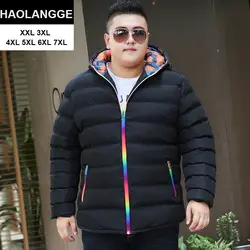 Брендовая одежда плюс Размеры 3XL 4XL 5XL 6XL 7XL 8XL может 140 кг Для мужчин зимнее платье с капюшоном Воротник пуховики и куртки 116