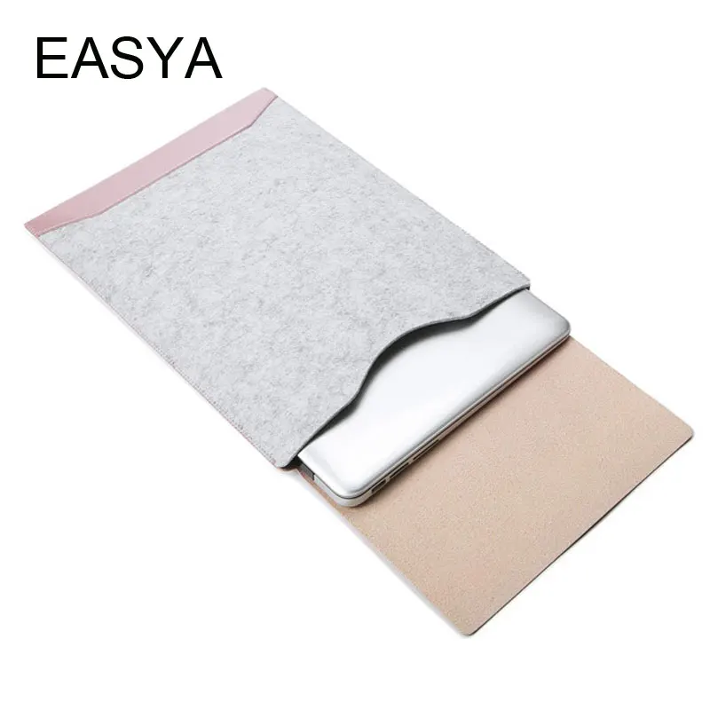 EASYA Portable Laptop Bags for Apple Macbook Air Pro Retina 12 13 15 inch New Notebook Liner Leather Sleeve Bag Case
