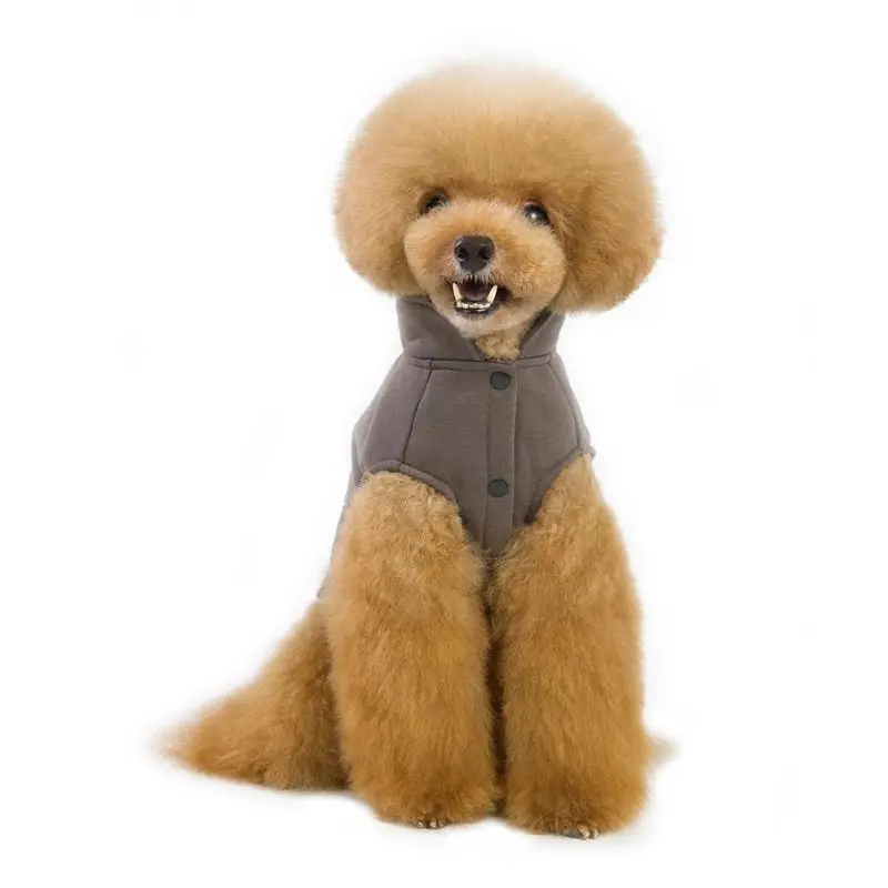 Зимняя флисовая одежда для собак, одежда для щенков, однотонная куртка для французского бульдога, костюмы мопса, куртка для маленьких собак, чихуахуа