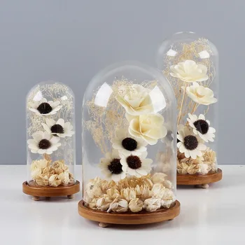 

Garden Miniatures Glass Cover Micro-landscape Home Accessories Glass Crafts Seal Flower Vase Ornaments Home Office Decor Gifts