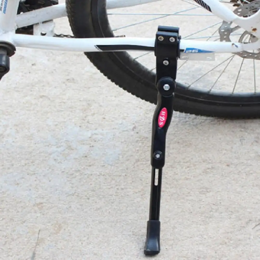 Велосипедная боковая подставка из алюминиевого сплава и стали для горного велосипеда, универсальная велосипедная стойка, велосипедная боковая стойка - Цвет: Черный