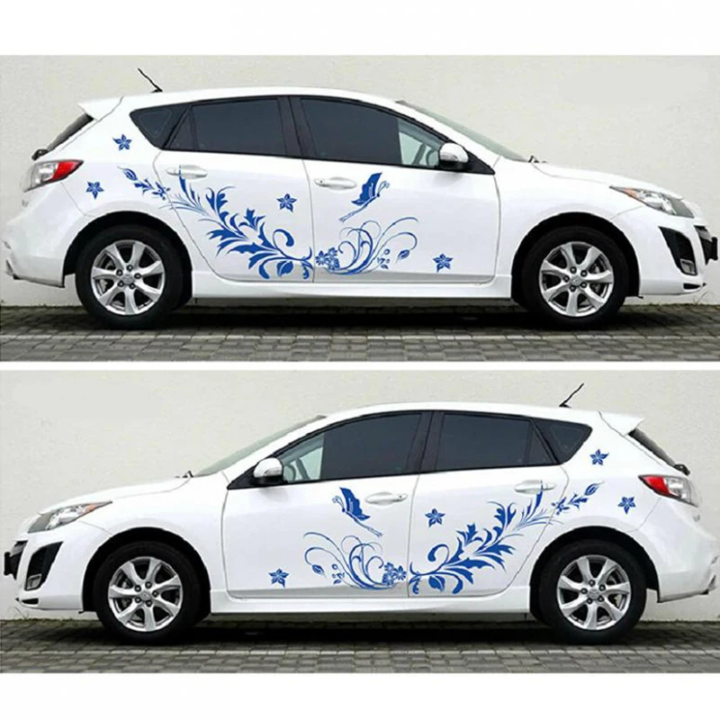 

Pair Car 1 Pair Body Modified Vine Flower Natural Whole PVC Styling DIY Auto Engine Brand New Latest Accessory