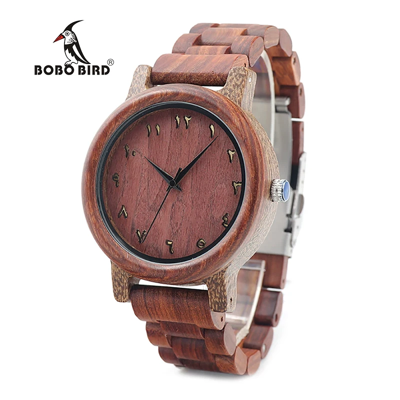 

BOBO BIRD LN13 Arabic Digital Men Wooden Wristwatch Top Brand Luxury Fashion Watch Men Accept Drop Ship and Customizatio