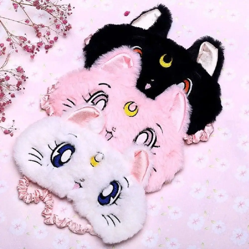 

1Pcs New Comfortable Cute Eye Mask for Rest and Sleep Cat Pattern Blinder Mask Travel Relax Aid Blindfold Hot Sale
