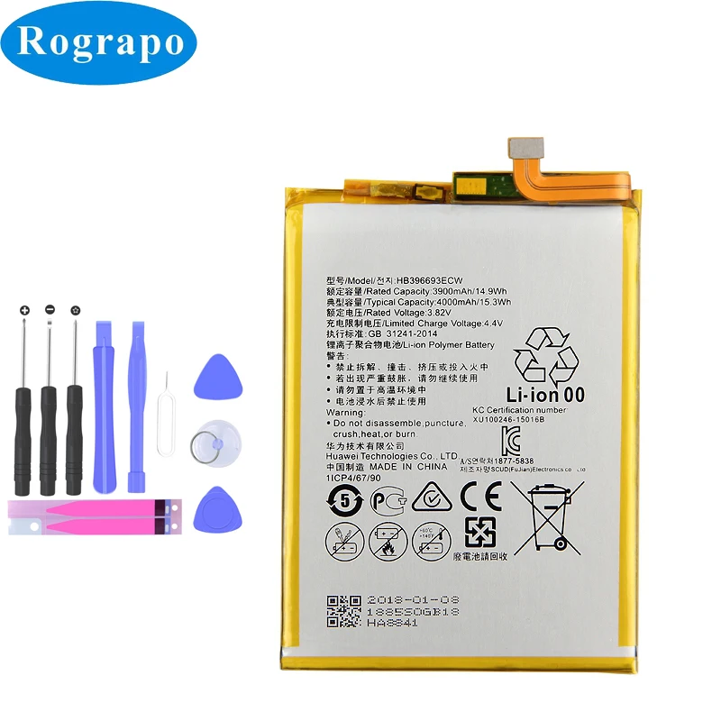 

Original 4000mAh HB396693ECW Replacement Battery For Huawei Mate 8 Mate8 NXT-AL10 NXT-TL00 NXT-CL00 NXT-DL00 Mobile Phone