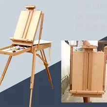 Красные Буковые складные рисунки по дереву мольберт с ручкой портативный набор для набросков натуральное дерево художественная картина маслом кавалет дисплей стенд