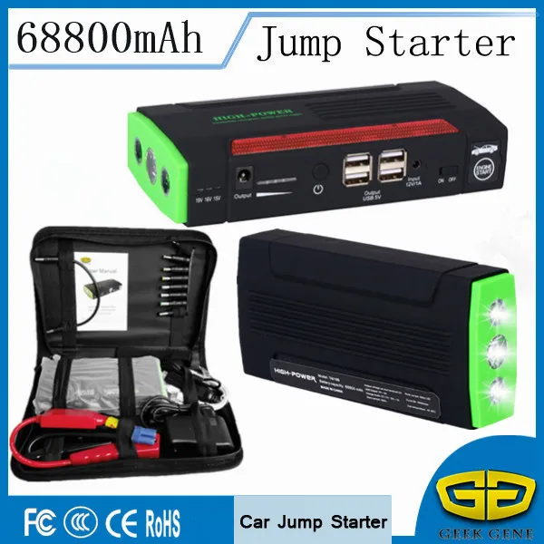 

Multi-Function 68800mAh Car Jump Starter 600A 12V Portable Starting Device Power Bank Car Charger For Car Battery Booster Buster