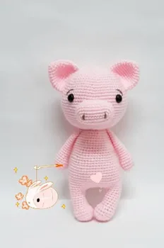

crochet toys amigurumi rattle pig lover number wp036
