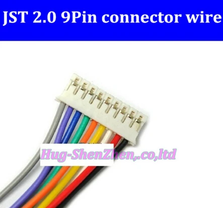 

50pcs/lot NEW 9P JST 2.0mm PH2.0 PH 2.0 9pin PH-9p connector with cable 500mm wire 24AWG