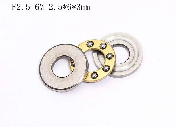 

10 pcs F2.5-6M Axial Ball Thrust Bearing 3-Parts 2.5mm x 6mm x 3mm New