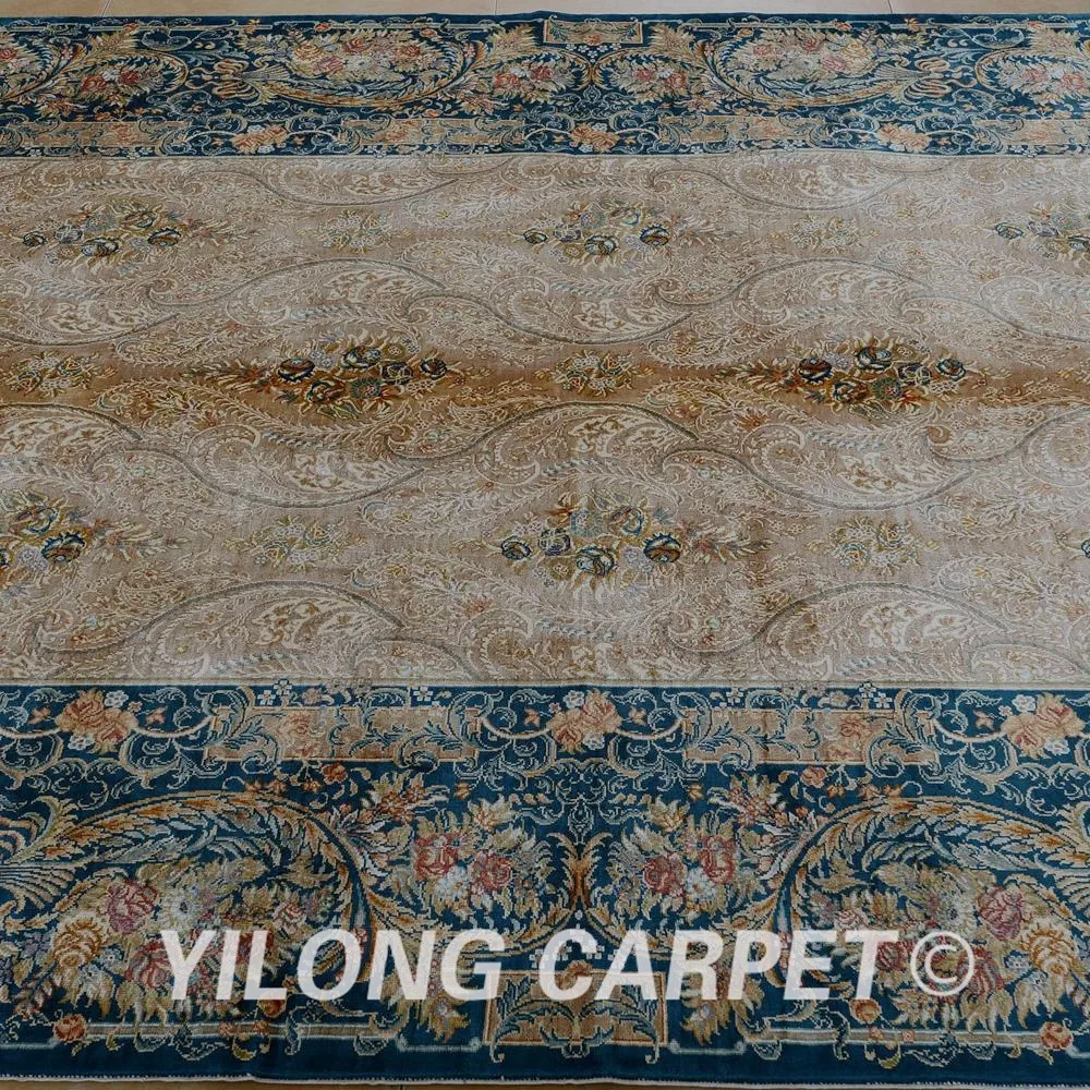 Yilong 5,6 'x8. 2' Под Старину Ручной Ковер Турции бежевый персидский Исфахан коврик для продажи (1812)