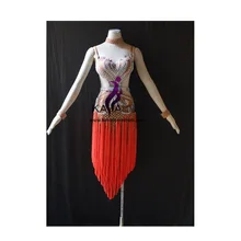 Горячее предложение! Распродажа! KAKA-L1580, Женская Одежда для танцев, латинское платье c бахромой для девочек, платья для сальсы, танго, Самба Румба Чача платье латиноамериканское танцевальное платье