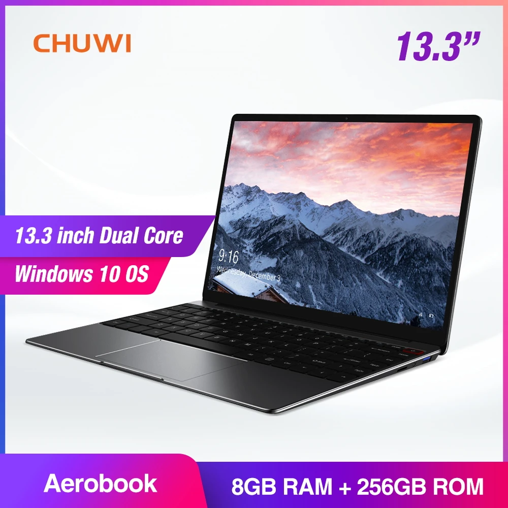 CHUWI AeroBook 13.3 بوصة IPS دفتر إنتل كور M3 6Y30 ويندوز 10 8 GB RAM 256 GB SSD محمول مع الخلفية لوحة المفاتيح