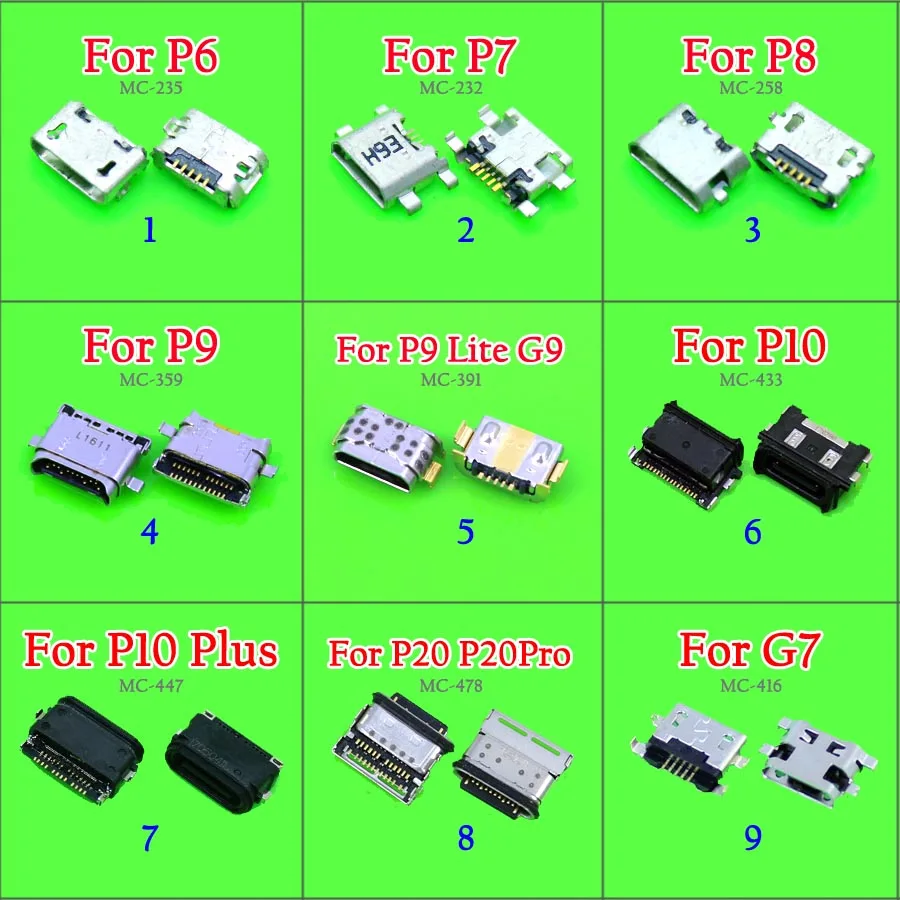 2PCS USB Charging Port Connector Charge Jack Plug For Huawei P8 P9 G9 Lite P6 P7 P10 Plus P20 Pro G7 Nova 2 2S 3 3E Honor 10 V10 |