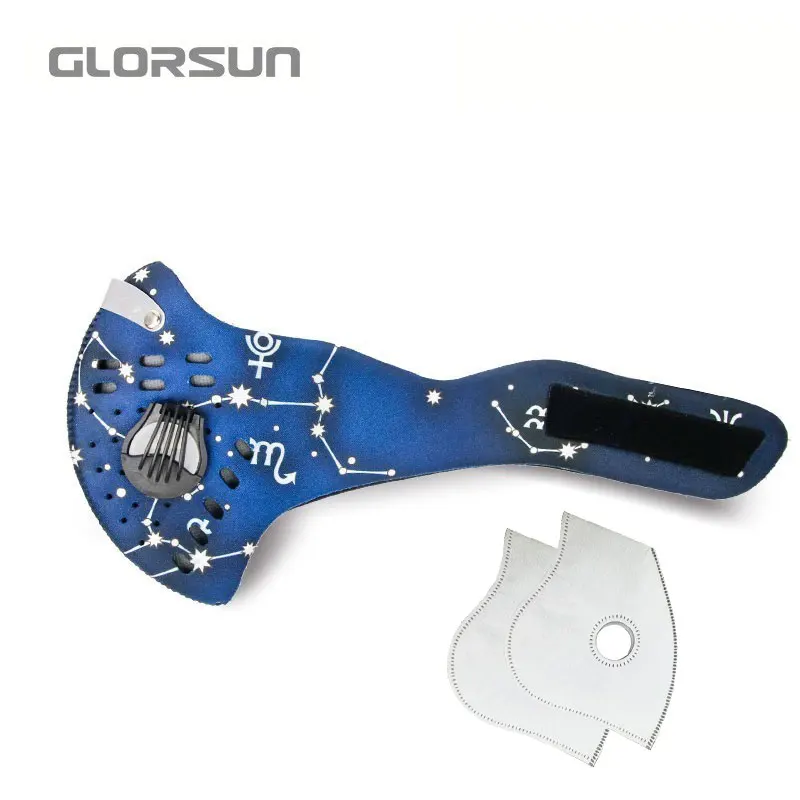 GLORSUN моющаяся Высококачественная напечатанная n95 n99 дыхательная маска для лица n95 smog air anti odor dust fashion n99 велосипедная маска