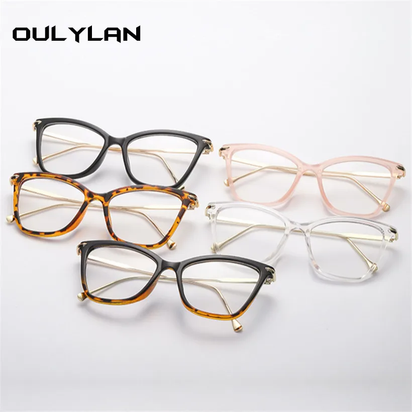 Oulylan прозрачные очки кошачий глаз оправа для женщин и мужчин прозрачные оптические очки компьютерные очки