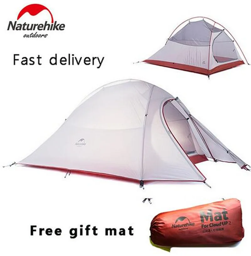 Naturehike Tent 20D Silicone Fabric Ultralight 2 Person Double Layers Aluminum Rod Camping Tent 4 Season With 2 Person Mat Naturehike Tent 20D Silicone Fabric Ultralight 2 Person Double Layers Aluminum Rod Camping Tent 4 Season With 2 Person Mat
