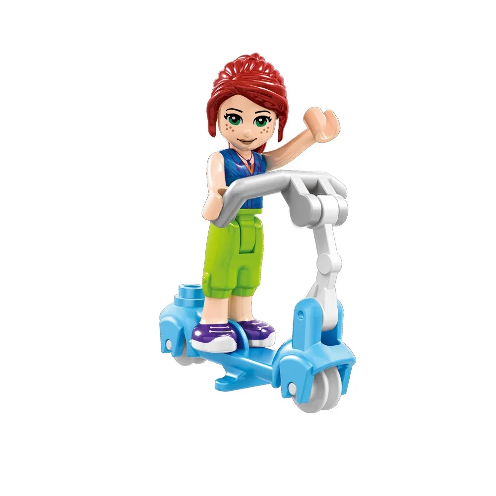 8pcs/Set Girls Princess Series Heart Lake City Girls Scooter Legoings Model Building Blocks Friends for Girl Toys for children 8pcs/Set Girls Princess Series Heart Lake City Girls Scooter Legoings Model Building Blocks Friends for Girl Toys for children