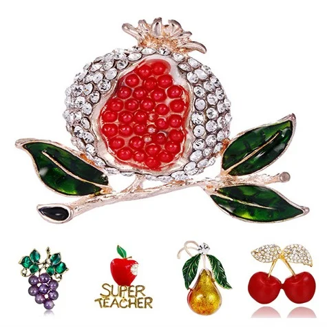 Brooch Boutique Grappe de cerises Broche Paire de cerises Fruits