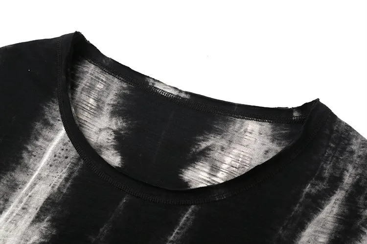 Новые летние мужские футболки без рукавов бренд Ретро black Tie dye ширину плеч жилет Повседневные мужские Свободные нижняя уличный стиль T4177