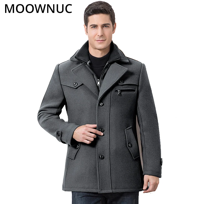 Business Casual Woollen Men's Coat Slim Fit Male New 2019 Thick Autumn Winter Overcoat Fashion Blends Brand Clothing MOOWNUC MWC Business Casual Woollen Men's Coat Slim Fit Male New 2019 Thick Autumn Winter Overcoat Fashion Blends Brand Clothing MOOWNUC MWC