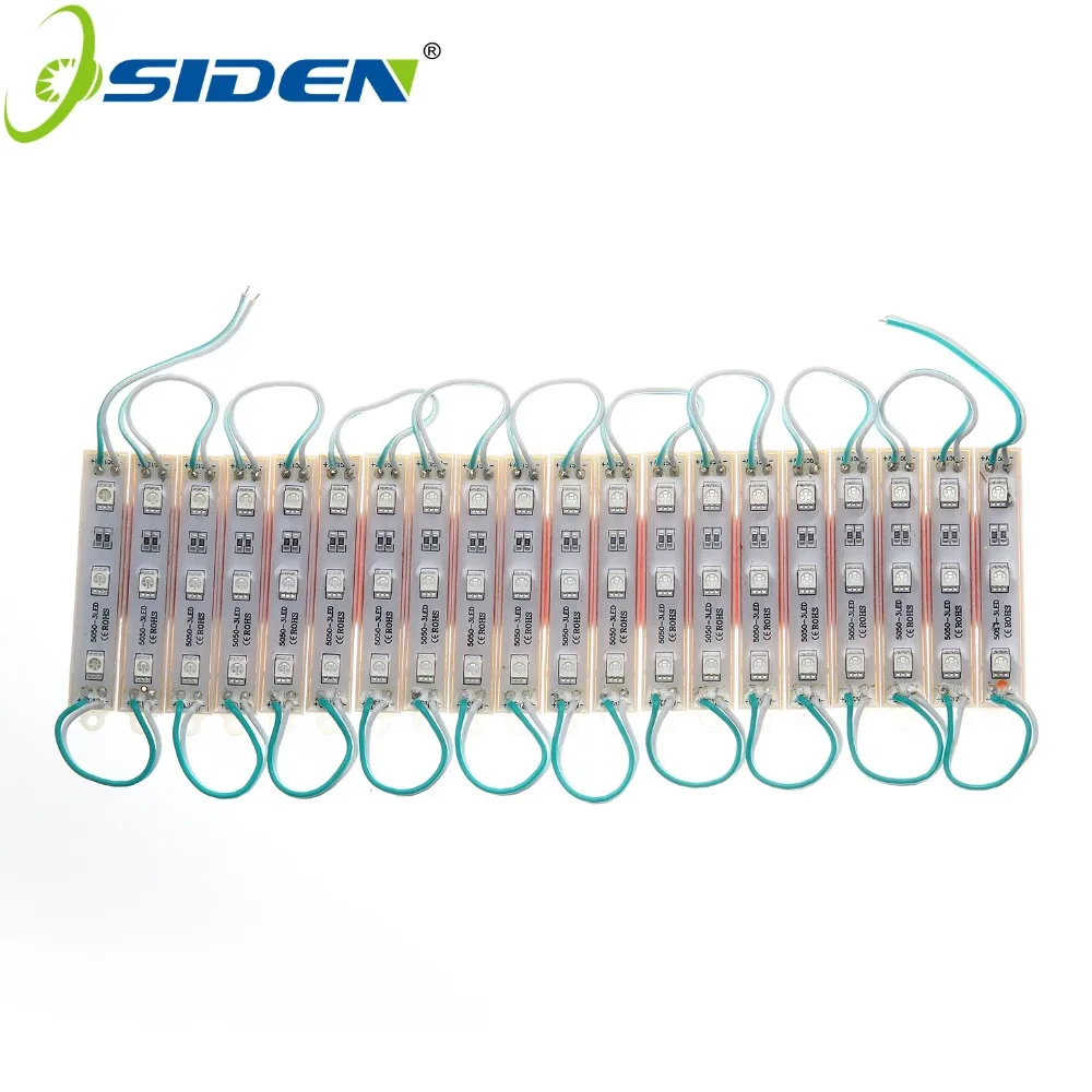 US $124.00 OSIDEN 5050 SMD 3 LED Module Waterproof IP65 DC 12V Light LED Green Red Blue White WarmWhite double sided adhesive antistatic